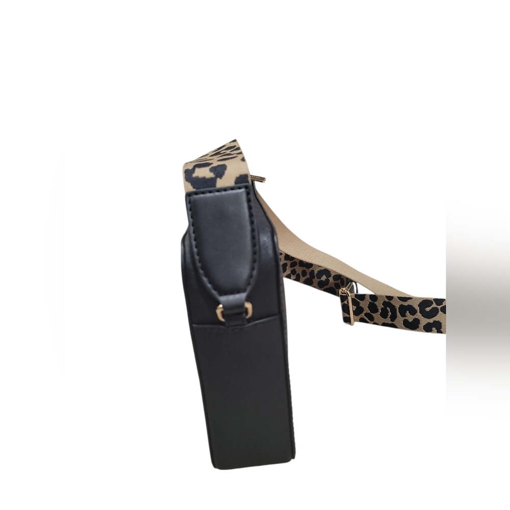 Michael Kors Jet Set Crossbody Bag, Large - Black New ,Animal Print Strap - Picture 6 of 8